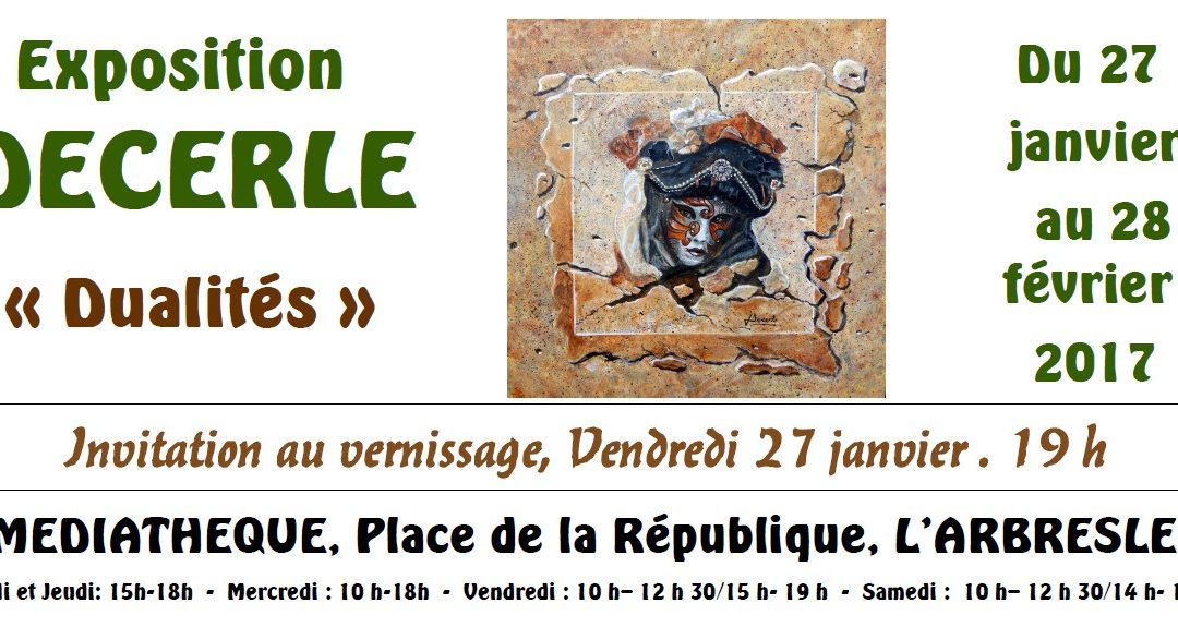 Exposition Decerle – Invitation au vernissage 27/01